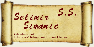 Selimir Simanić vizit kartica